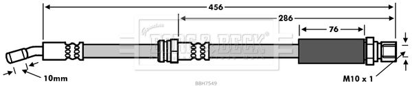 BORG & BECK stabdžių žarnelė BBH7549